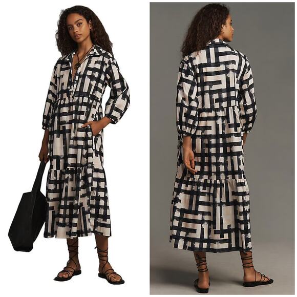 Anthropologie Dresses & Skirts - Anthropologie Maeve The Bettina Tiered Shirt Dress